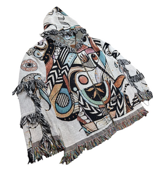 'Birds of Paradise' Woven Zip Up Hoodie